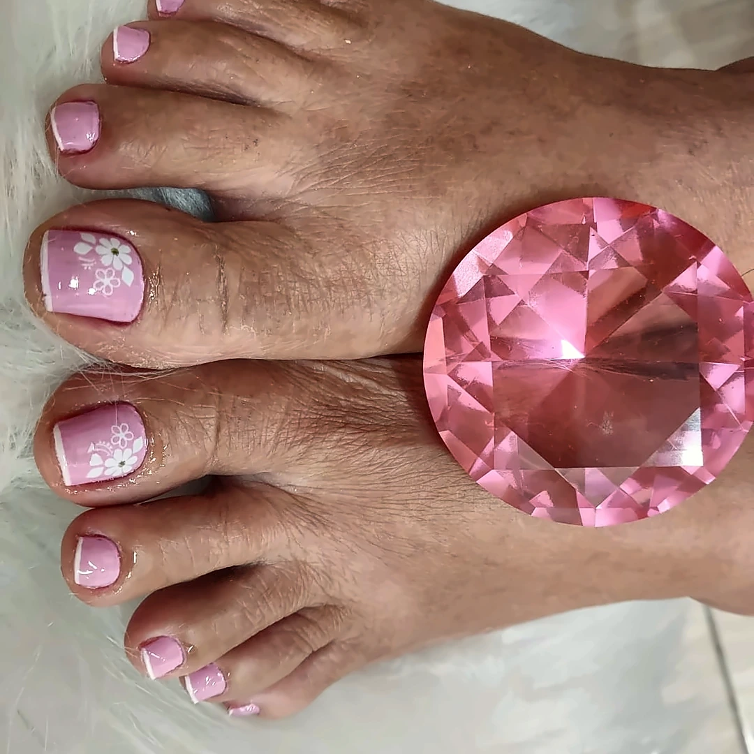 Pedicure rosa